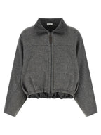Brunello Cucinelli Gray Virgin Wool Full-Length Jacket