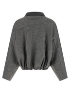 Brunello Cucinelli Gray Virgin Wool Full-Length Jacket