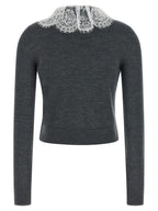 Self-Portrait Gray Wool Cardigan