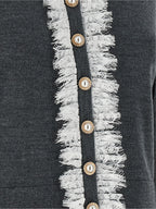 Self-Portrait Gray Wool Cardigan