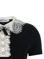 Self-Portrait Bicolor Wool Blouse