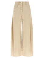 Brunello Cucinelli Beige Cotton Casual Pants
