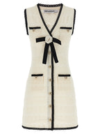 Self-Portrait Bicolor Cotton Short Dress