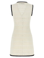 Self-Portrait Bicolor Cotton Short Dress