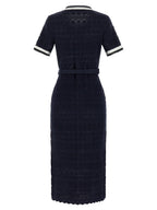Self-Portrait Blue Cotton Midi Dress