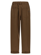 Brunello Cucinelli Brown Cotton Casual Pants