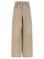 Brunello Cucinelli Beige Cotton Jeans Denim