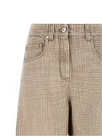 Brunello Cucinelli Beige Cotton Jeans Denim