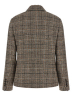 Brunello Cucinelli Beige Alpaca Leather Blazer