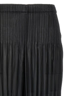Black Polyester Casual Pants