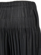 Black Polyester Casual Pants