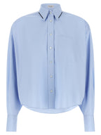 Brunello Cucinelli Blue Cotton Blouse