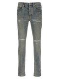 PURPLE Blue Cotton Slim Fit Jeans