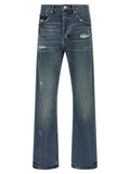 PURPLE Blue Cotton Straight-Leg Jeans