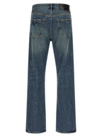 PURPLE Blue Cotton Straight-Leg Jeans
