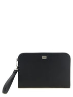 Dolce & Gabbana Black Calfskin Clutch Bag