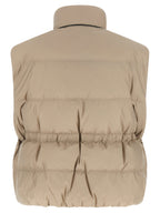 Brunello Cucinelli Gray Polyester Sleeveless Jacket