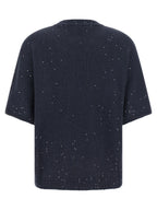 Brunello Cucinelli Blue Cashmere Cardigan