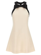 Valentino Garavani Bicolor Virgin Wool Short Dress
