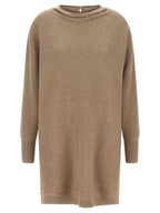 Brunello Cucinelli Beige Virgin Wool Short Dress