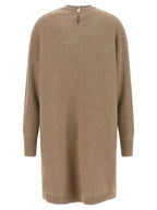Brunello Cucinelli Beige Virgin Wool Short Dress