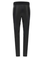 Brunello Cucinelli Black Lamb Leather Leggings