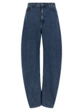 ROTATE BIRGER CHRISTENSEN Blue Organic Cotton Relaxed Fit Jeans