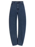 ROTATE BIRGER CHRISTENSEN Blue Organic Cotton Relaxed Fit Jeans
