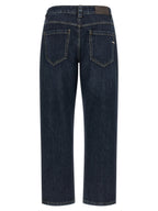 Brunello Cucinelli Blue Cotton Straight-Leg Jeans