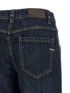 Brunello Cucinelli Blue Cotton Straight-Leg Jeans