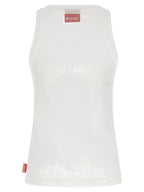 Diesel White Cotton Tank Tops