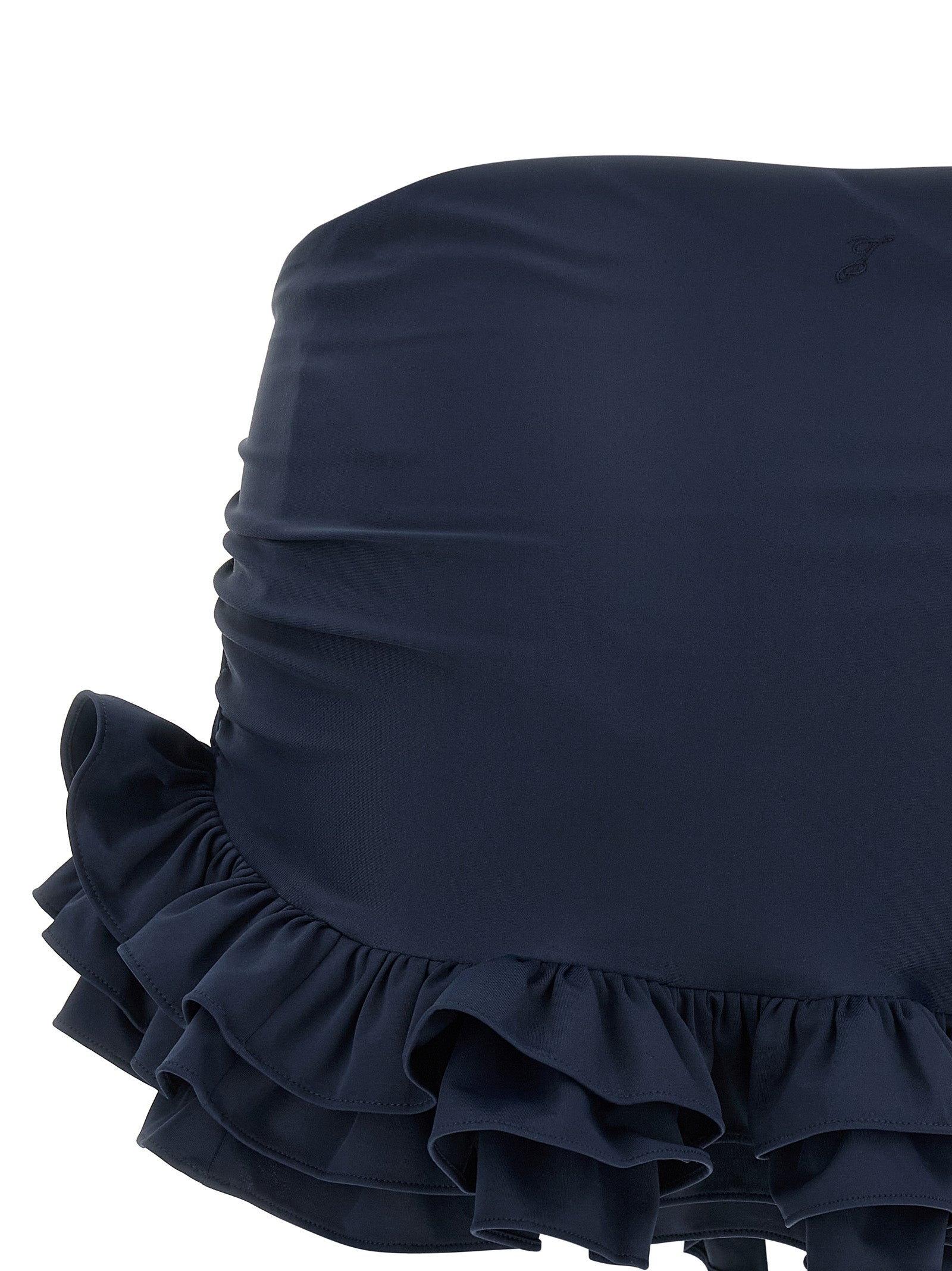 Blue Polyamide Long Skirt