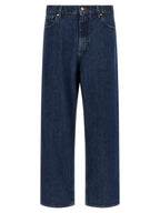 Jil Sander Blue Cotton Straight-Leg Jeans