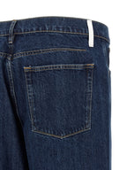 Jil Sander Blue Cotton Straight-Leg Jeans