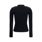 Courrèges Black Viscose Polo Shirt
