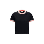 Schwarzes Baumwoll-T-Shirt