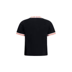 Schwarzes Baumwoll-T-Shirt