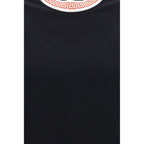 Schwarzes Baumwoll-T-Shirt