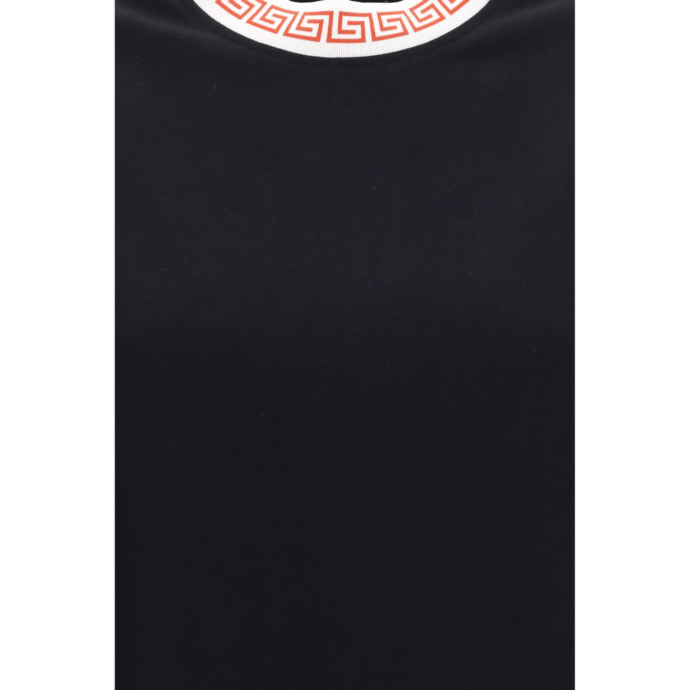 Schwarzes Baumwoll-T-Shirt