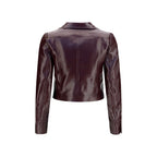 Bordeauxfarbene Baumwolljacke