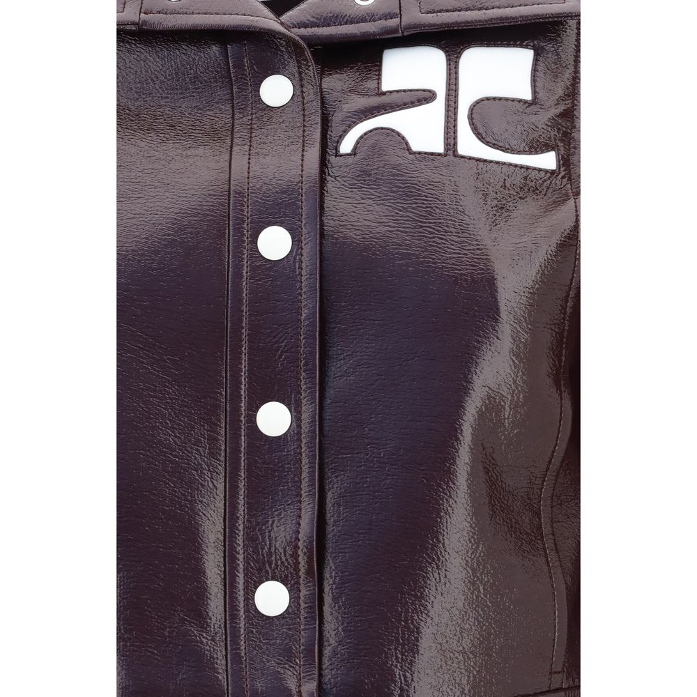 Bordeauxfarbene Baumwolljacke