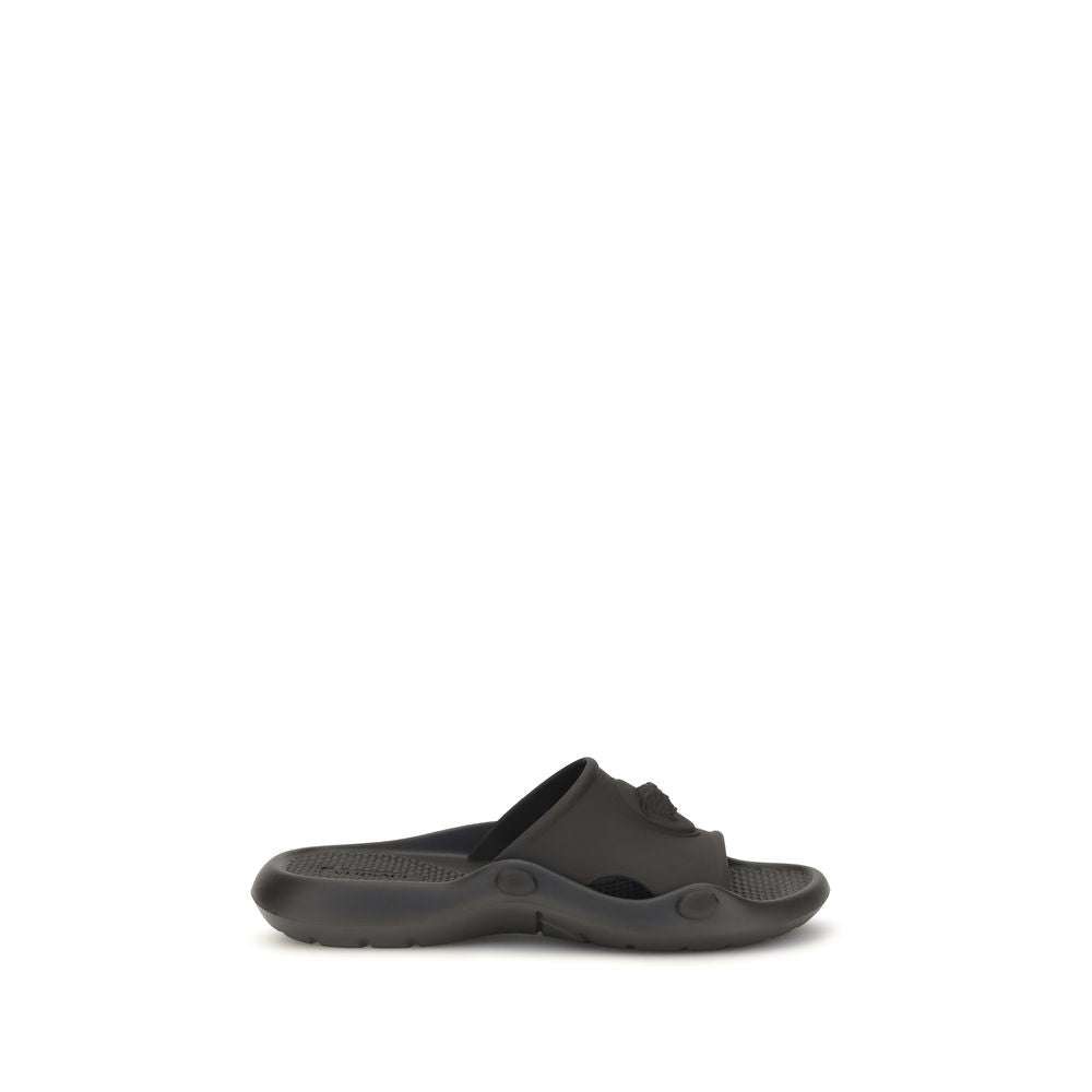 Schwarze Gummi-Sandalen