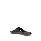 Schwarze Gummi-Sandalen