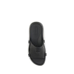 Schwarze Gummi-Sandalen