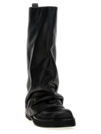 The Attico Black Calfskin Over The Knee