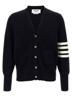 Thom Browne Blue Virgin Wool Cardigan