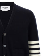 Thom Browne Blue Virgin Wool Cardigan