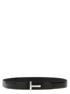 Tom Ford Brown Calfskin Regular Belt
