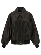 Khaite Black Lamb Leather Leather Jacket