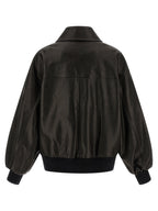 Khaite Black Lamb Leather Leather Jacket